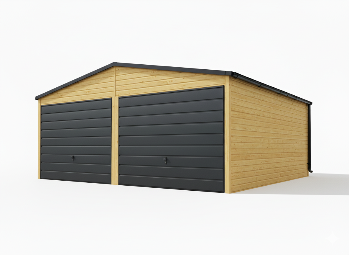 Garaż blaszany dwustanowiskowy 6x5.8 - obrazek 2